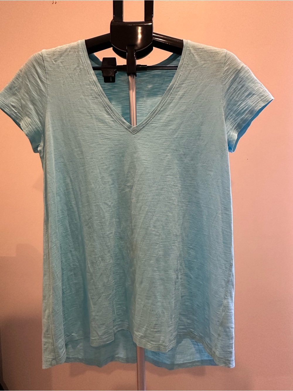 Lilly Pulitzer Light Aqua V-Neck Short Sleeve Tee